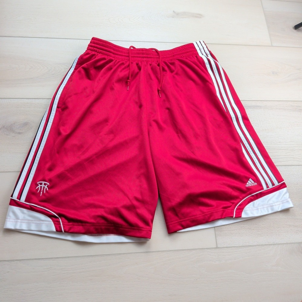 Vintage Adidas Tracy McGrady T-Mac Basketball Shorts Mens XL Lined Red 2005